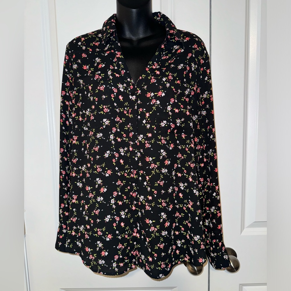 Express women’s portofino shirt button up size L